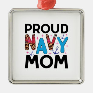 Proud Navy Mam Metalen Ornament