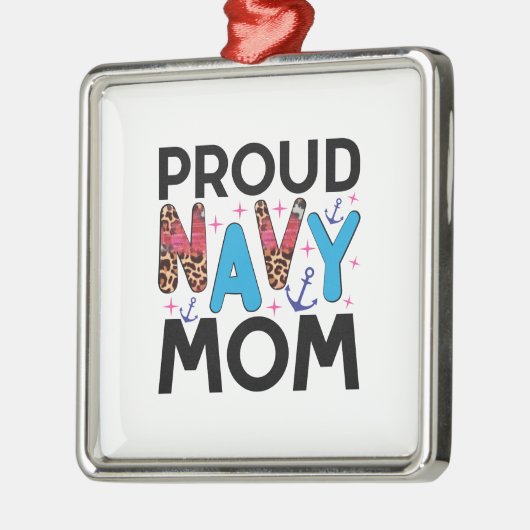 Proud Navy Mam Metalen Ornament (Links)