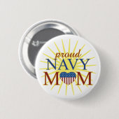 Proud Navy Mam Ronde Button 5,7 Cm (Voorkant /achterkant)