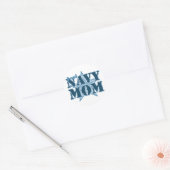 Proud Navy Mam Ronde Sticker (Envelop)