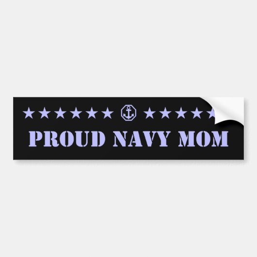 Proud Navy Mam Stars Bumpersticker (Voorkant)