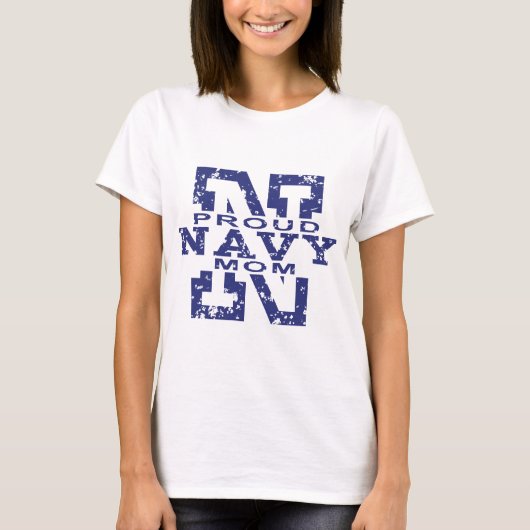 Proud Navy Mam T-shirt (Voorkant)
