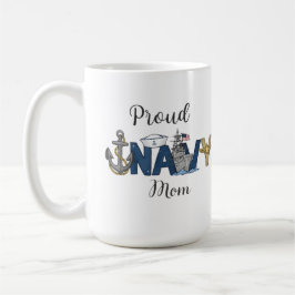 Proud navy mom mother's day koffiemok