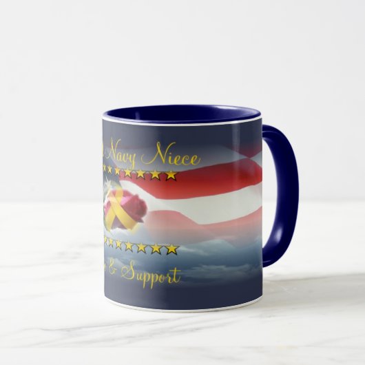 Proud Navy Niece Mok (Voorkant rechts)