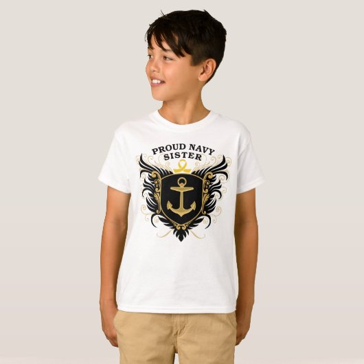 Proud Navy Sister T-shirt (Voorkant volledig)
