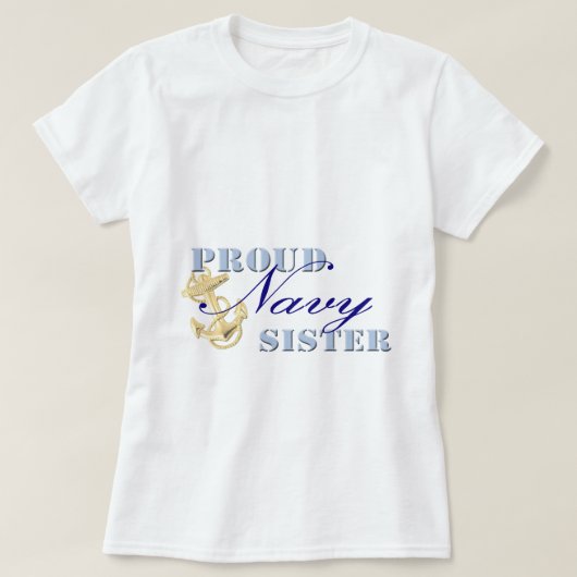 Proud Navy Sister T-shirt (Design voorkant)