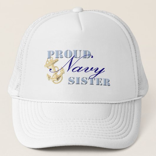 Proud Navy Sister Trucker Pet (Voorkant)