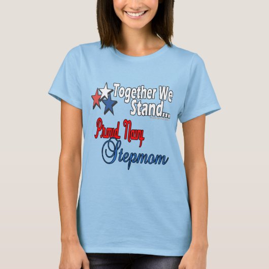 Proud Navy Stepmama T-shirt (Voorkant)