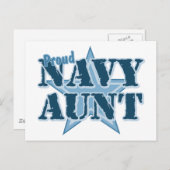 Proud Navy tante Briefkaart (Voorkant / Achterkant)