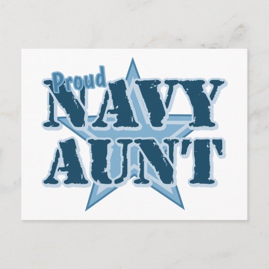 Proud Navy tante Briefkaart (Voorkant)