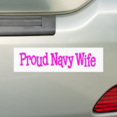 Proud Navy Wife Bumpersticker (Op auto)