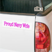 Proud Navy Wife Bumpersticker (Op Truck)