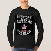 Proud neef van een Geweldige Amerikaanse soldaat T-shirt (Voorkant)