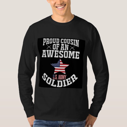 Proud neef van een Geweldige Amerikaanse soldaat T-shirt (Voorkant)