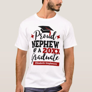Proud nephew 2022 afstuderen zwarte rode tasselnaa t-shirt