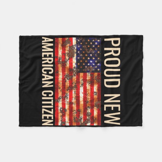 Proud New American Us Citizenship Gift Tee Shirt  Fleece Deken (Voorkant (Horizontaal))