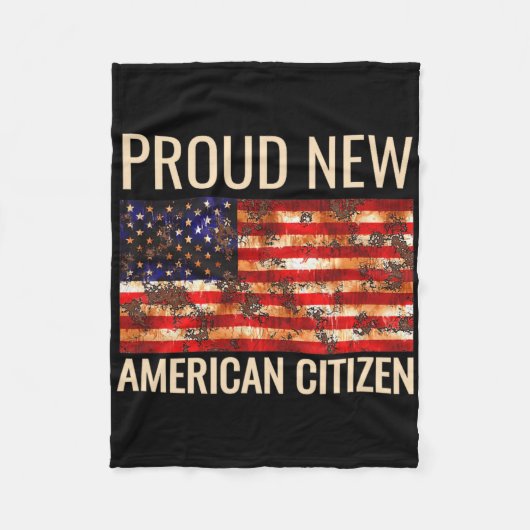 Proud New American Us Citizenship Gift Tee Shirt  Fleece Deken (Voorkant)