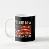 Proud New American Us Citizenship Gift Tee Shirt  Koffiemok (Links)