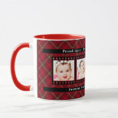 Proud New Aunt Red Pset met Black 4 Foto Mok (Links)