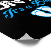 Proud New Auntie It's A Boy Gender Reveal Funny Fa Poster (Hoek)