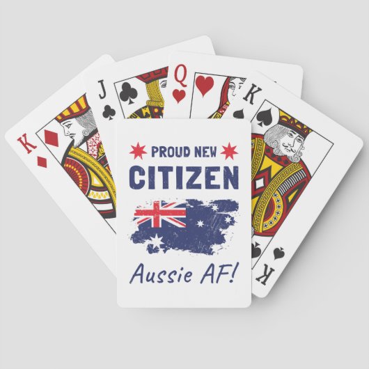Proud New Australian Citizen, Burgerschapsceremoni Pokerkaarten (Achterkant)