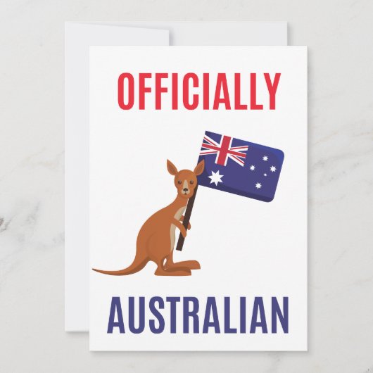 Proud New Australian Citizen Card – Patriotic Gift Bedankkaart (Voorkant)