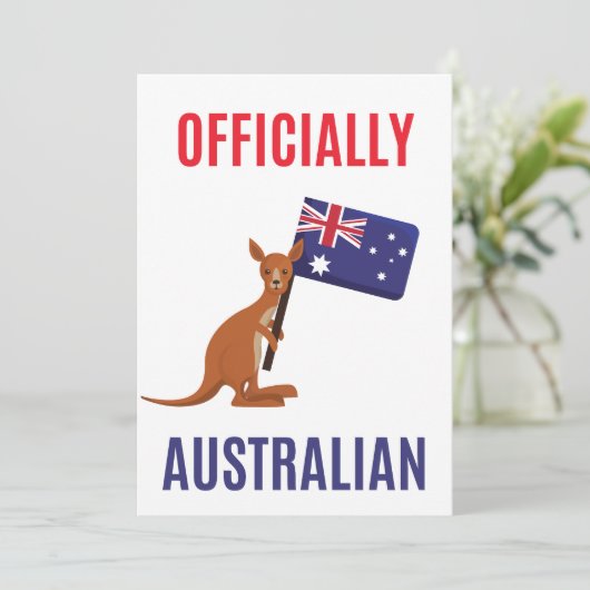 Proud New Australian Citizen Card – Patriotic Gift Bedankkaart (Staand voorkant)
