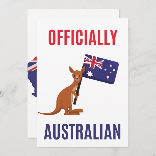Proud New Australian Citizen Card – Patriotic Gift Bedankkaart (Voorkant / Achterkant)