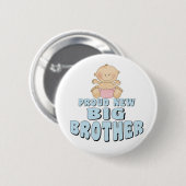 Proud New Big Brother Girl Ronde Button 5,7 Cm (Voorkant /achterkant)