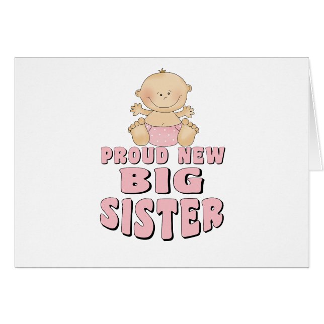 Proud New Big Sister Girl (Voorkant Horizontaal)