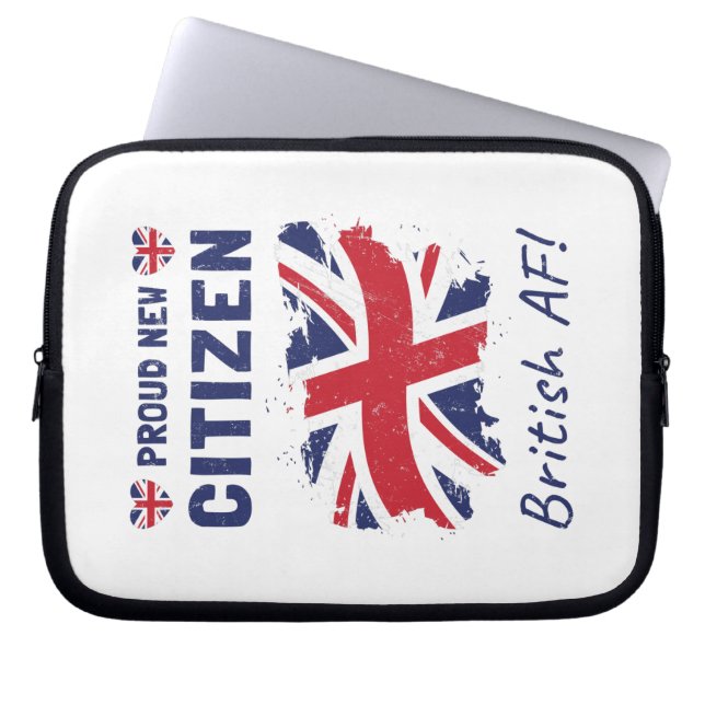Proud New British Citizen, Burgerschapsceremonie Laptop Sleeve (Voorkant)