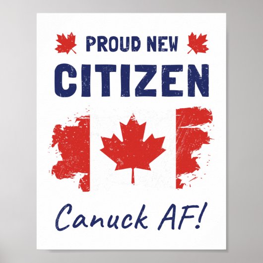 Proud New Canadian Citizen, Burgerschapsceremonie Poster (Voorkant)