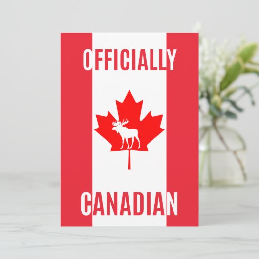 Proud New Canadian Citizen Card – Patriotic Gift Bedankkaart (Staand voorkant)