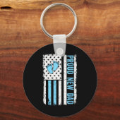 Proud New Dad For Men Funny Fathers Day New Boy Ba Sleutelhanger (Voorkant)