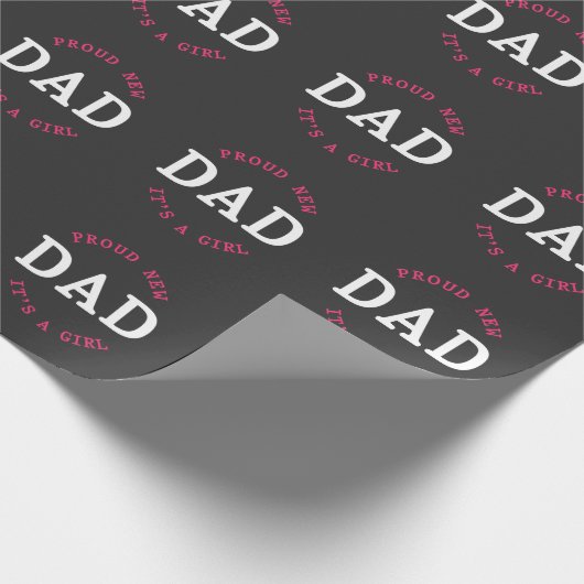 Proud New Dad Funny Boy Cute Son Baby papa Cadeaupapier (Hoek)