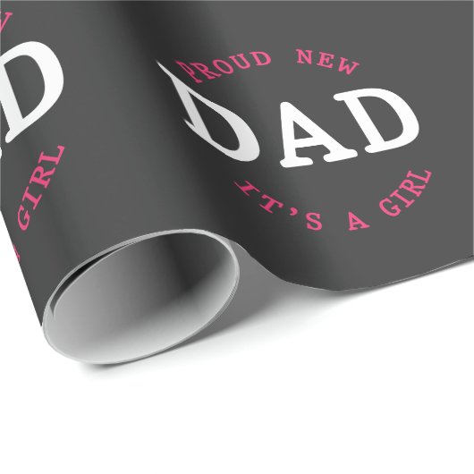 Proud New Dad Funny Boy Cute Son Baby papa Cadeaupapier (Rol Hoek)