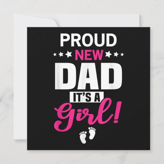 Proud New Dad Het is een meisje (Voorkant)