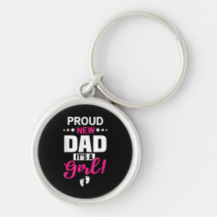 Proud New Dad Het is een meisje Sleutelhanger