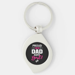 Proud New Dad Het is een meisje Sleutelhanger
