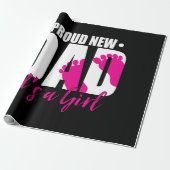 Proud New Dad Het is een meisje T-Shirts Cadeaupapier (Uitgerold)