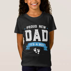 Proud New Dad is een paddestoel Vaderdag Gift Bab T-shirt
