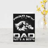 Proud New Dad It's A Boy  Kaart (Gele Bloem)