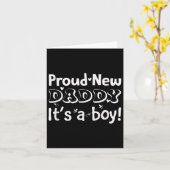 Proud New Dad. It's A Boy Soon To Be Dad Father's Kaart (Gele Bloem)