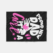 Proud New Dad It's A Girl Funny Pregnancy First Ti Fleece Deken (Voorkant (Horizontaal))