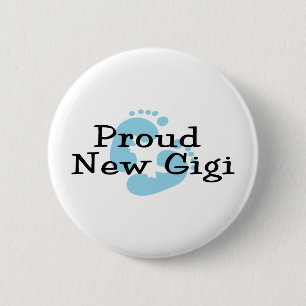 Proud New Gigi Baby Footprint Ronde Button 5,7 Cm