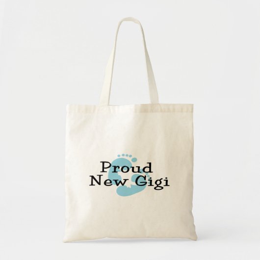 Proud New Gigi Baby Footprint Tote Bag (Voorkant)