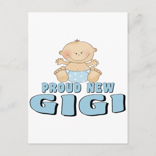 Proud New Gigi T-shirt Briefkaart (Voorkant)
