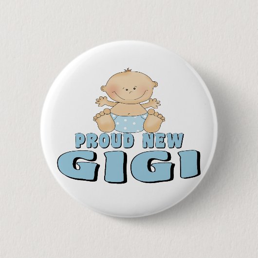 Proud New Gigi T-shirt Ronde Button 5,7 Cm (Voorkant)