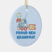 Proud New Grandma Het is een Jongen Gifts Keramisch Ornament (Rechts)