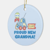 Proud New Grandma Het is een Jongen Gifts Keramisch Ornament (Links)